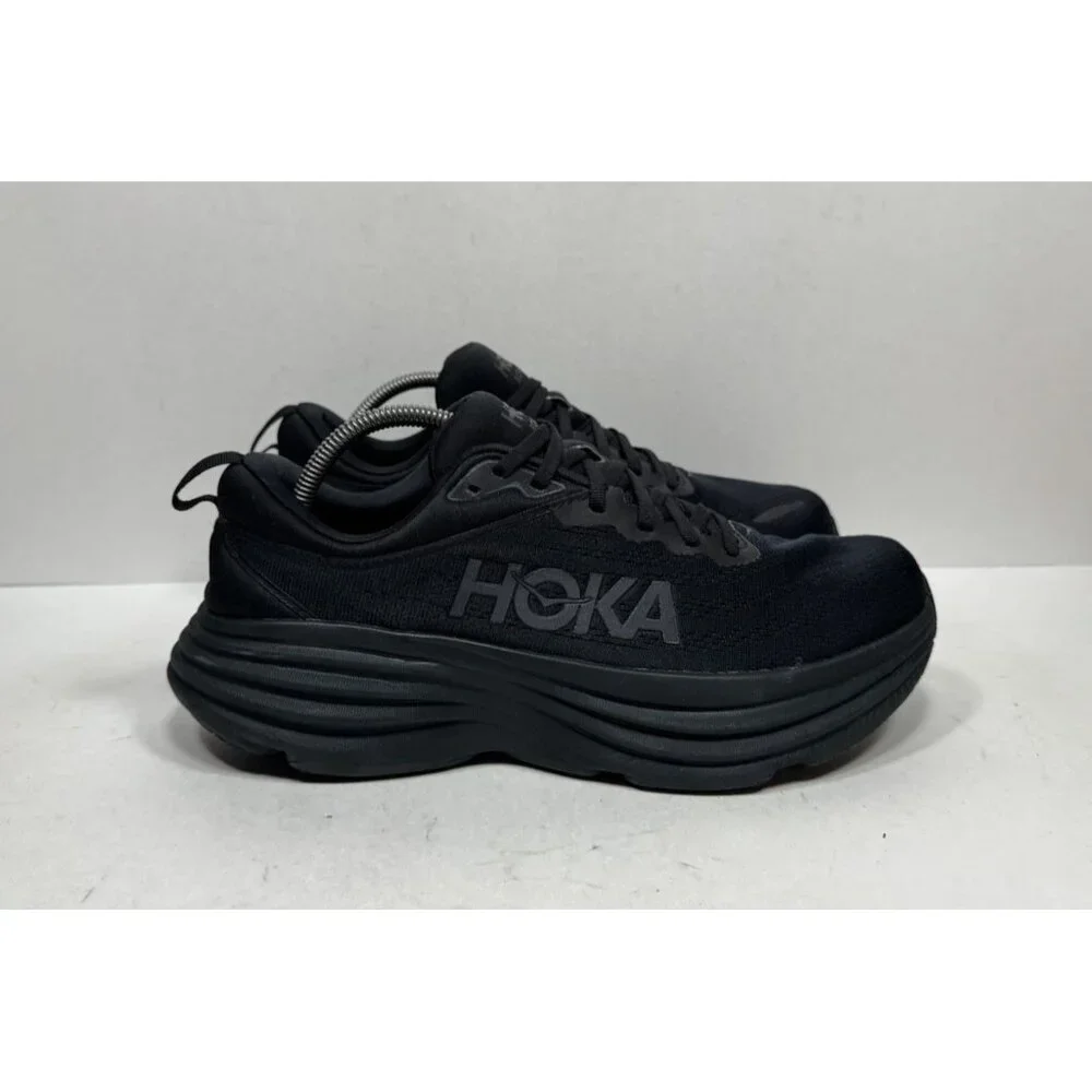 Hoka One One Bondi 8 Women’s Size 11 B 1127952 BBLC Triple Black Running Shoes